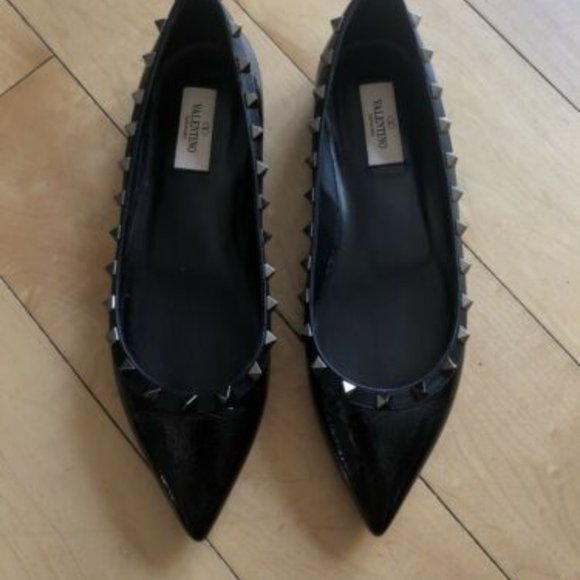 Valentino Garavani Rockstud Patent Leather Flats (6.5) - Picture 4 of 4